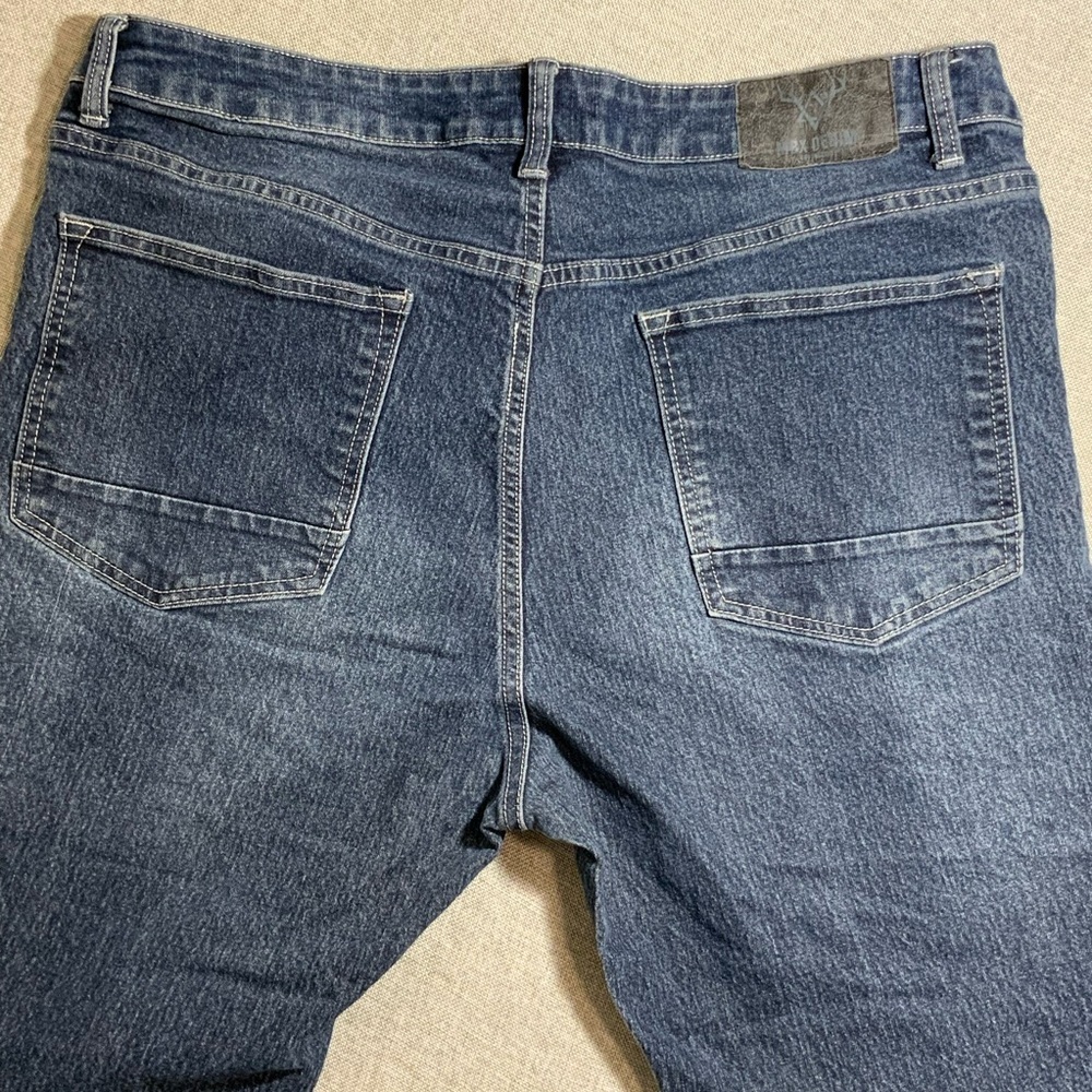 MBX Denim Dark Wash Men’s Jeans 36x32 Stretch Straight - Picture 4 of 8
